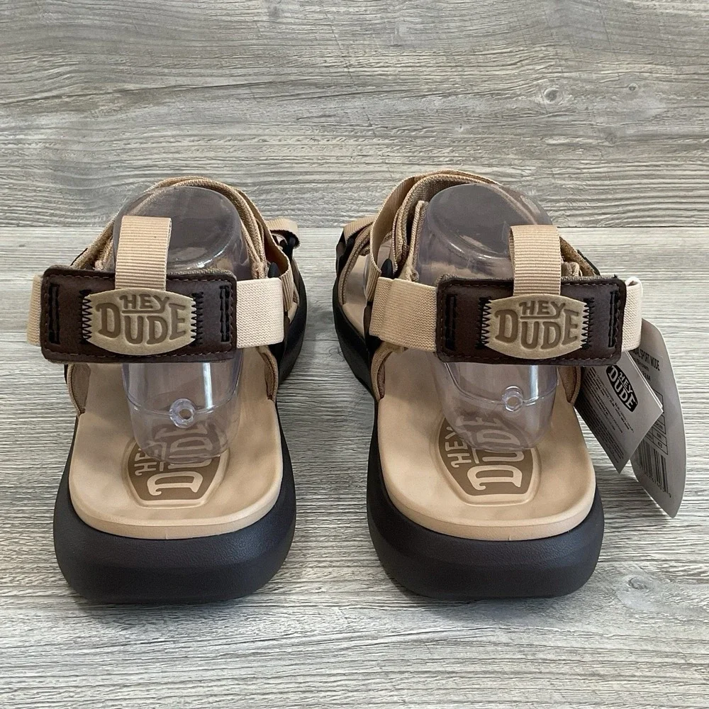 Hey Dude Carson Outdoor Sandals Men's Size 13 Sport Mode Tan Brown Comfort